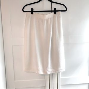 ST. JOHN BASICS - Cream Knit Skirt